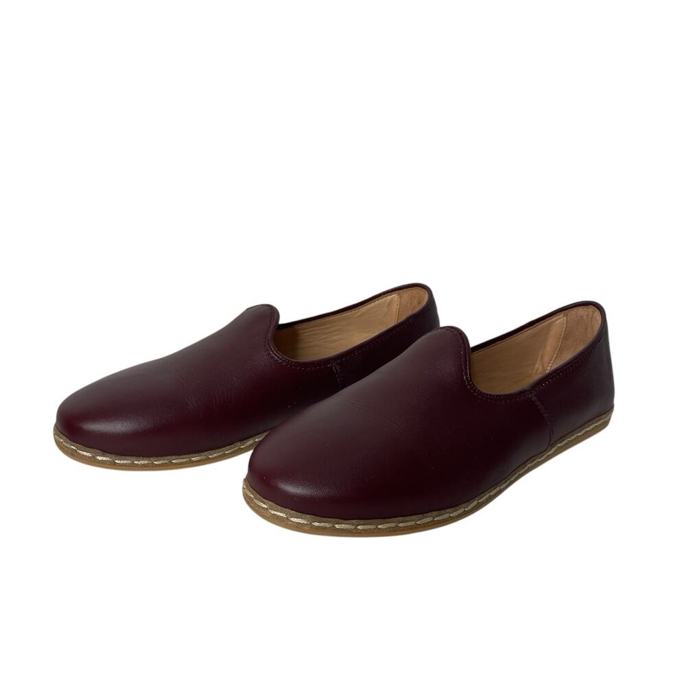 Charix Handmade Leather Bordeaux Slip on Unisex EU 41.5 comfort and style - Picture 2 of 7